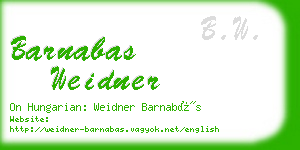 barnabas weidner business card